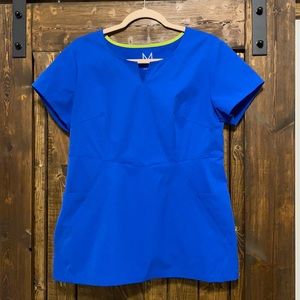 Royal Blue Medelita Horizon Scrub Top. Worn once.